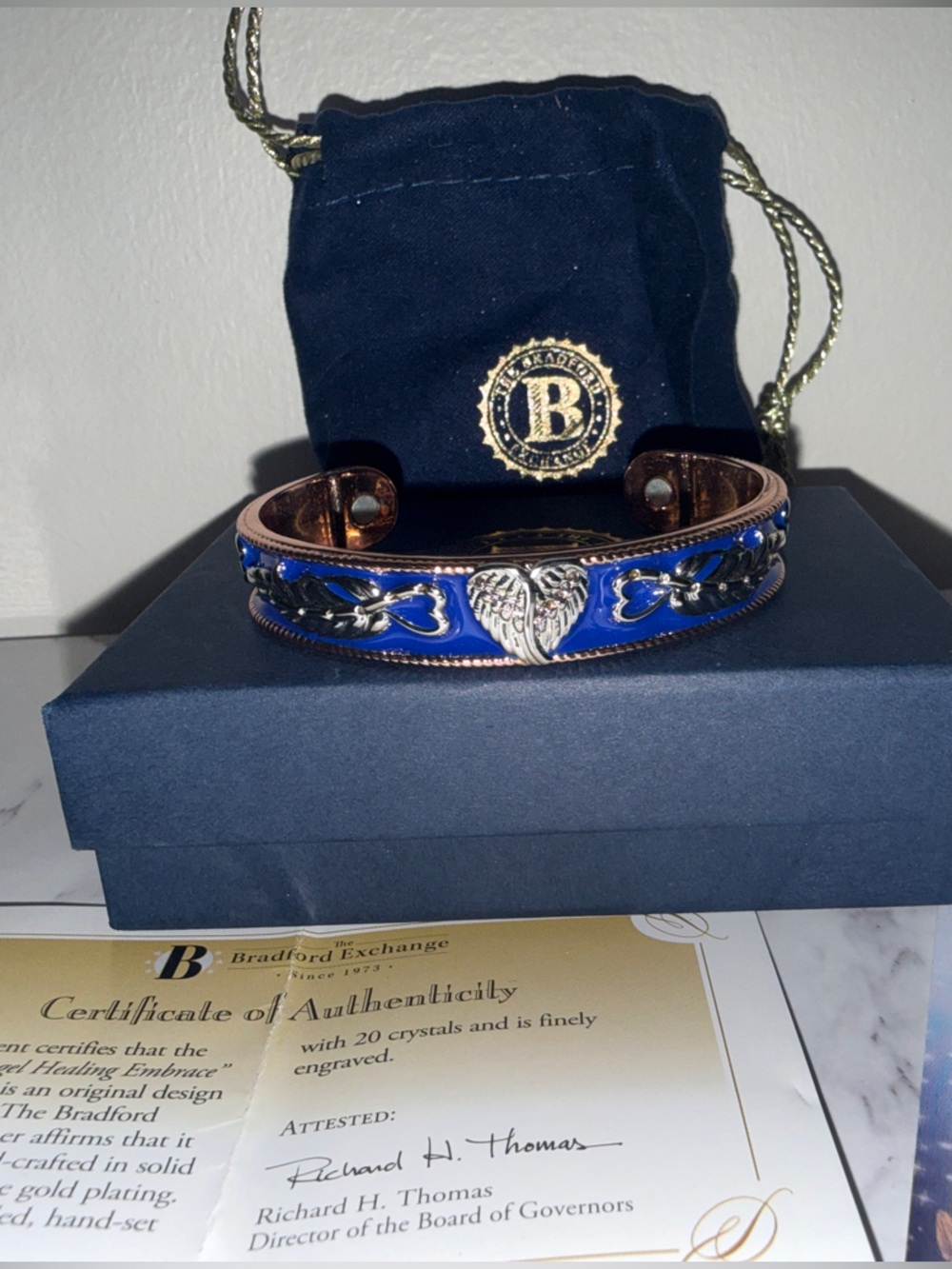 The Bradford Exchange Guardian Angel Healing Embrace Cuff Bracelet